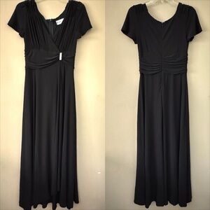 Anny Lee Black Fit and Flare Column Shape Dress S